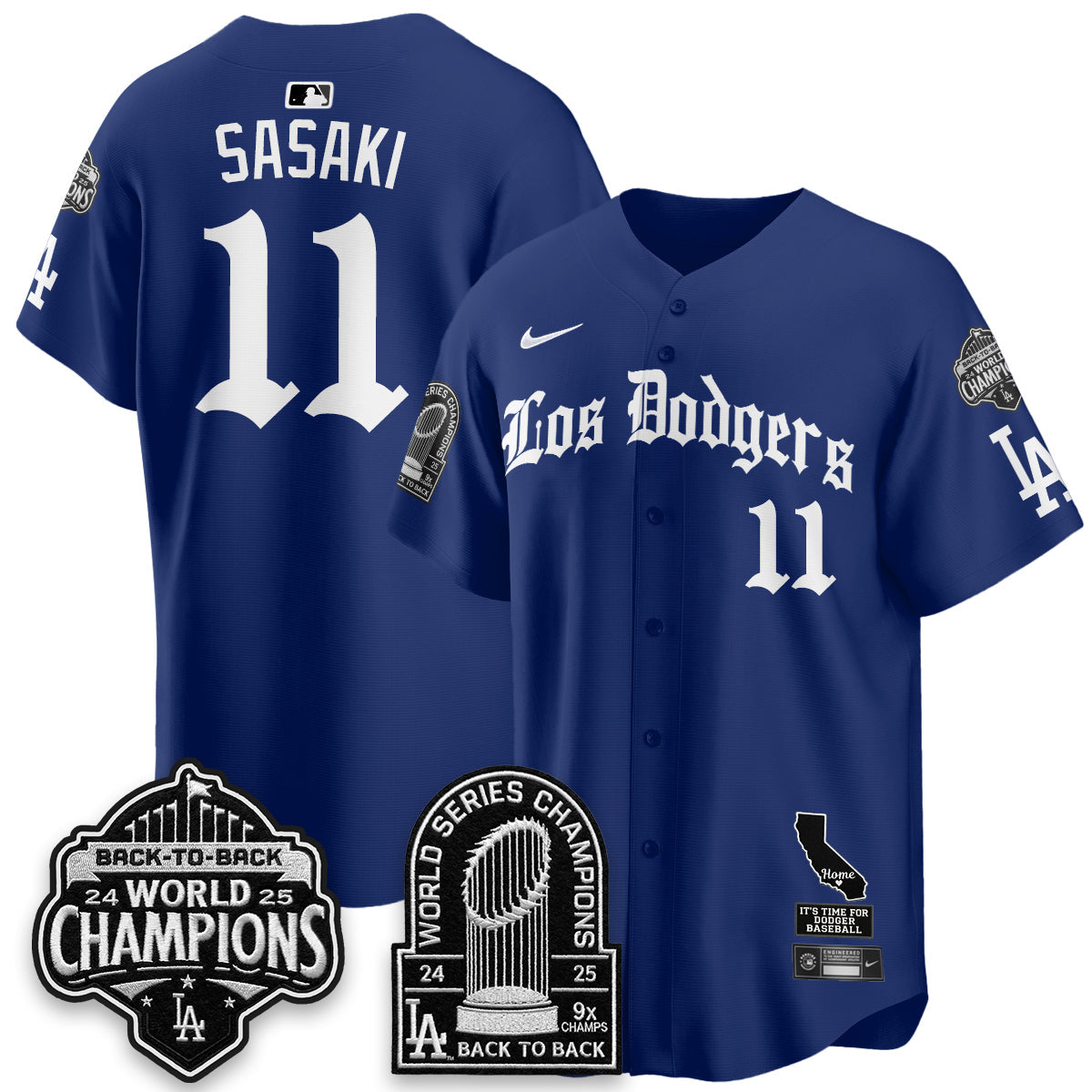 LAD World Series Champions Vapor Premier Limited Gothic Edition Jersey - Stitched