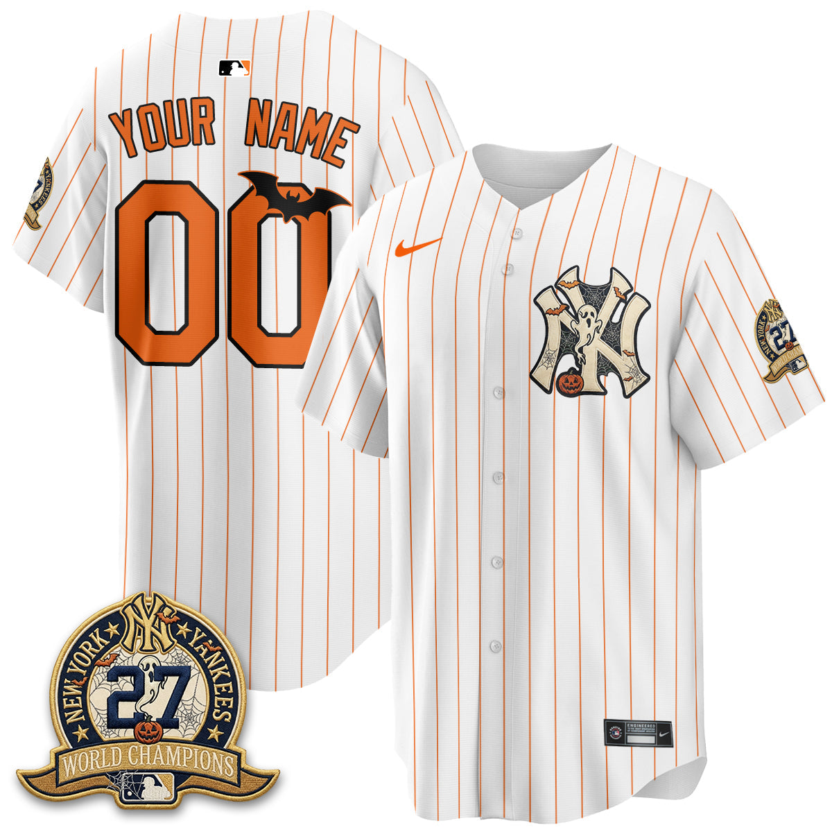 NYY Halloween 2026 Vapor Limited Custom Jersey - Stitched