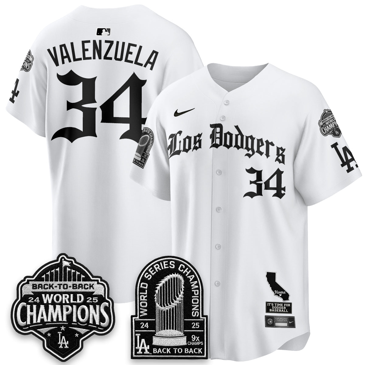 LAD World Series Champions Vapor Premier Limited Gothic Edition Jersey - Stitched