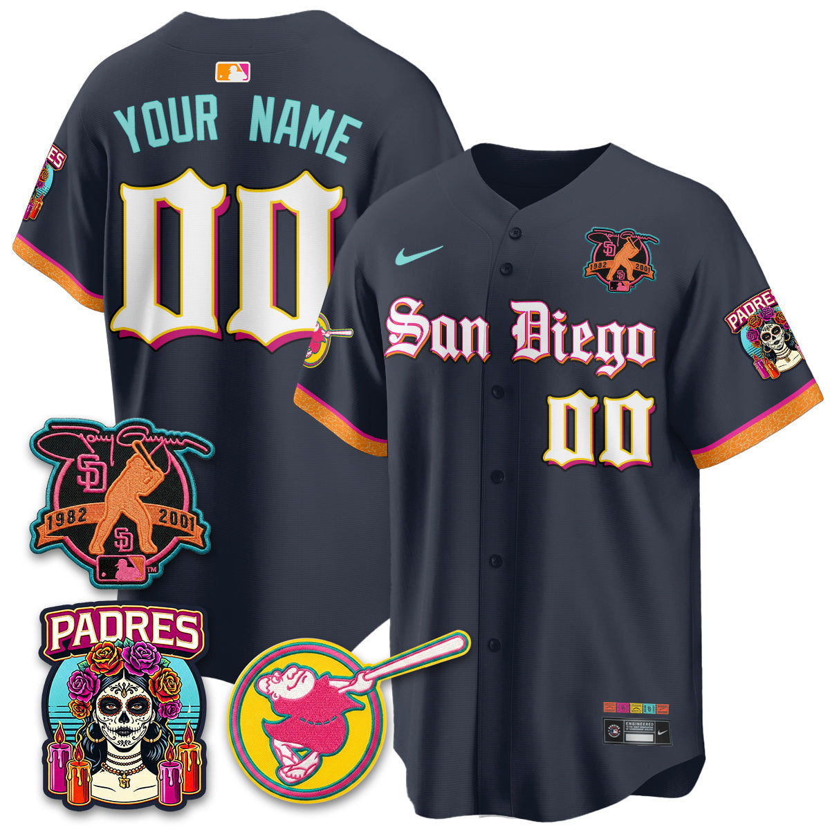 SD 2026 City Connect x Tony Gwynn Patch Vapor Premier Limited Custom Jersey - Stitched