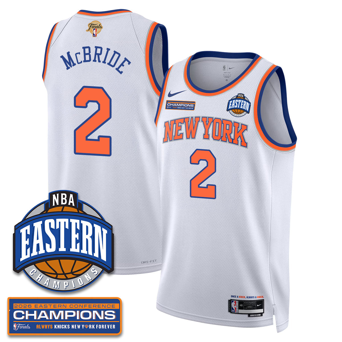 NYK 2026 Basketball  Eastern Conference Champions Vapor Jersey - Stitched