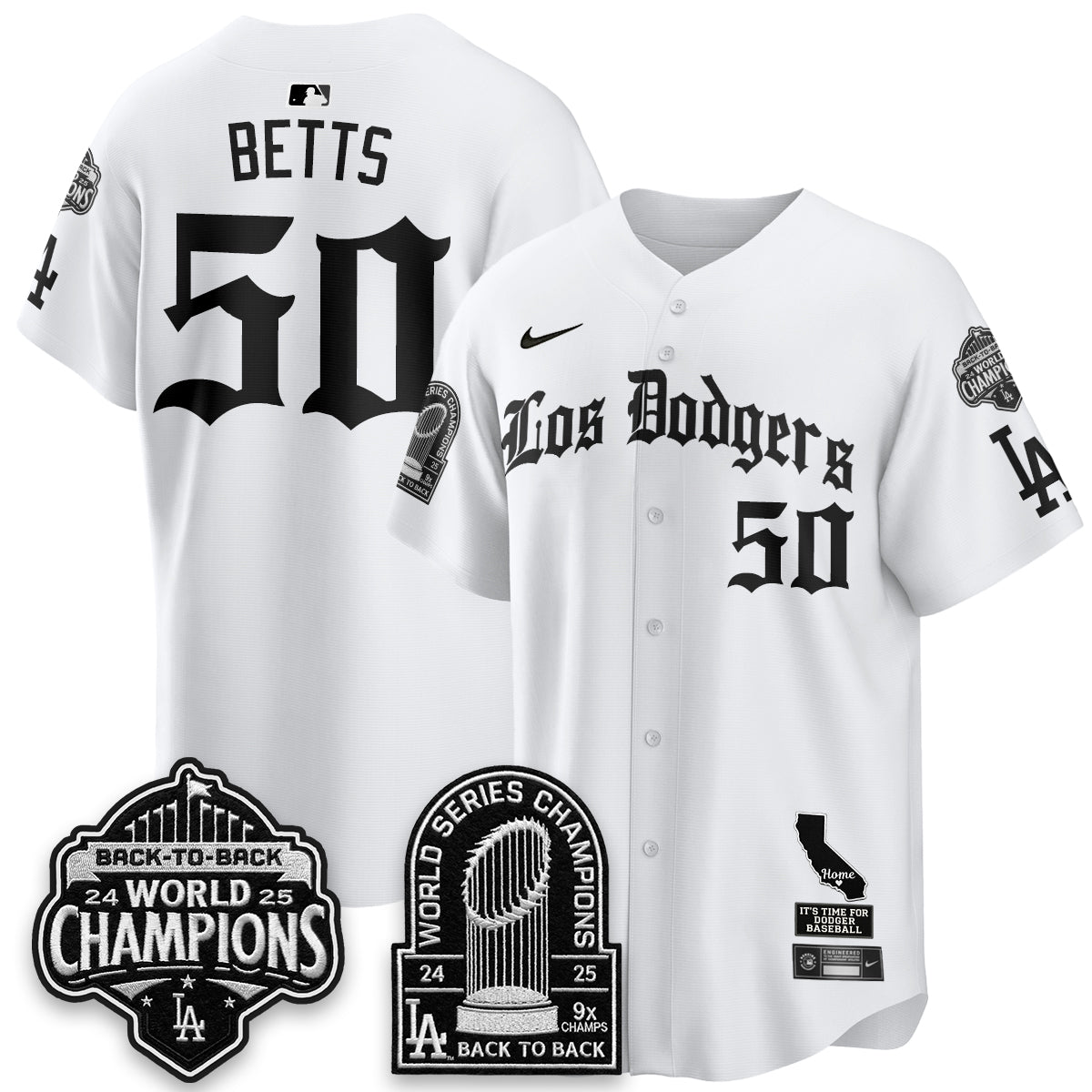 LAD World Series Champions Vapor Premier Limited Gothic Edition Jersey - Stitched