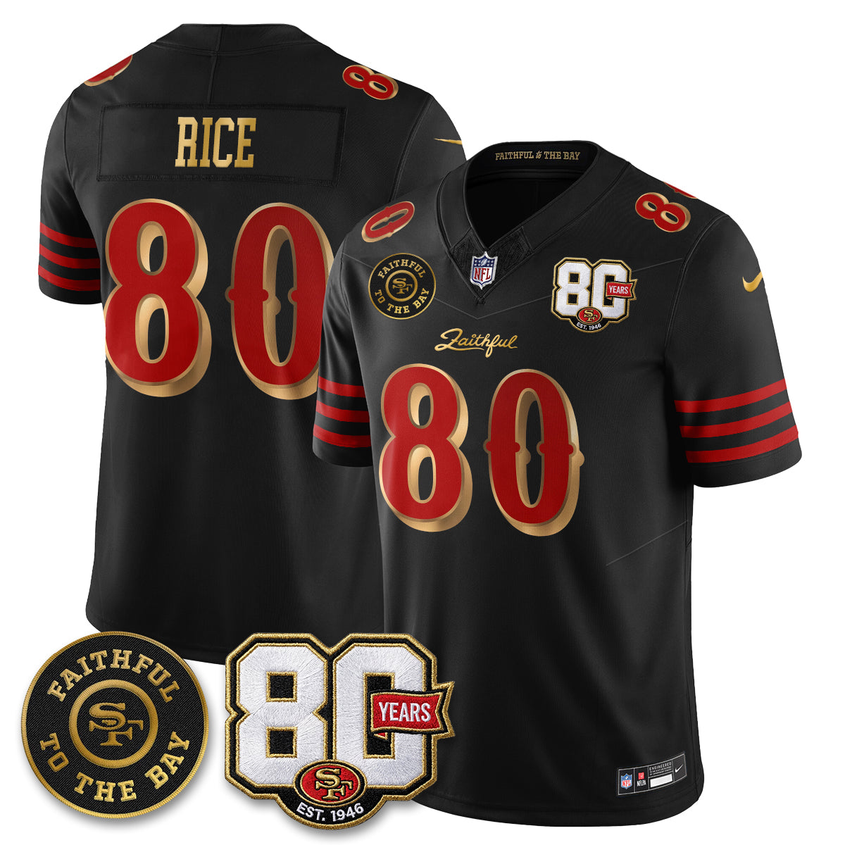 SF “Rivalries” Vapor Limited Jersey - Faithful To The Bay Patch - Stitched