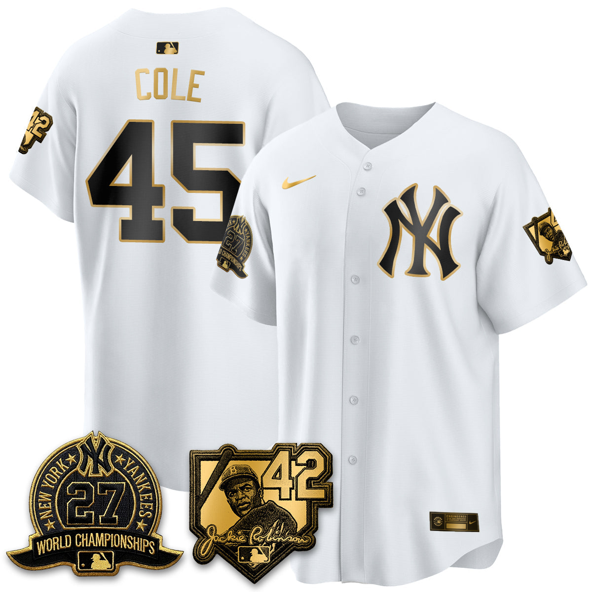 NYY 2026 Jackie Robinson Day Vapor Limited Gold Edition Jersey - Stitched