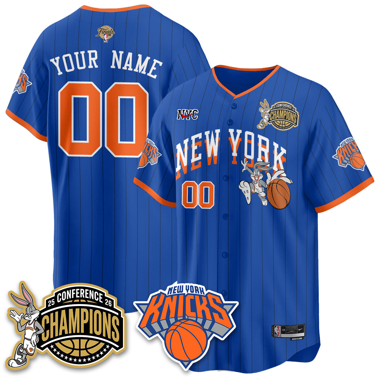 NYK 2026 Basketball  Finals x Bunny Vapor Custom Jersey V2- Stitched