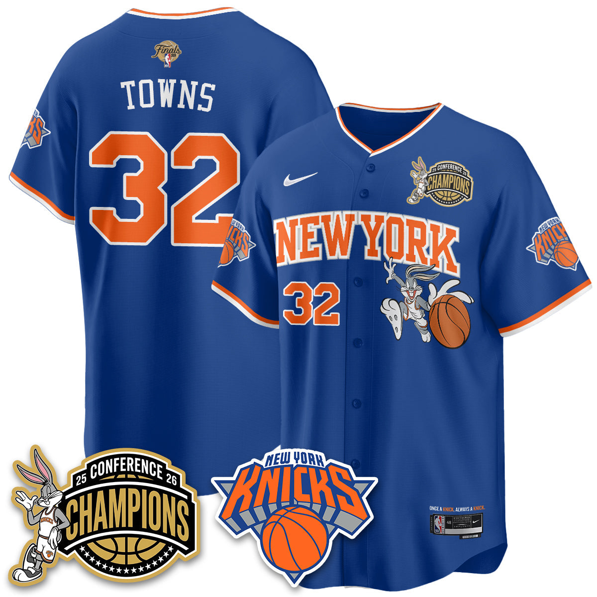 NYK 2026 Basketball  Finals x Bunny Vapor Jersey V2- Stitched