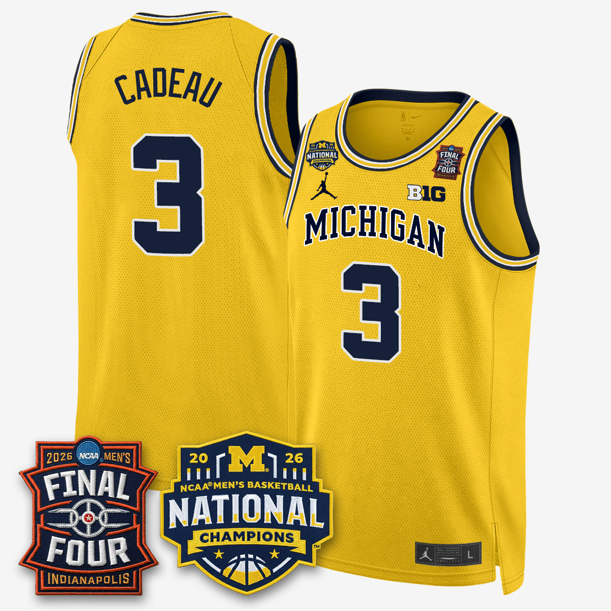 MICH 2026 NCAA Men's Basketball Champions Limited Jersey - Stitched