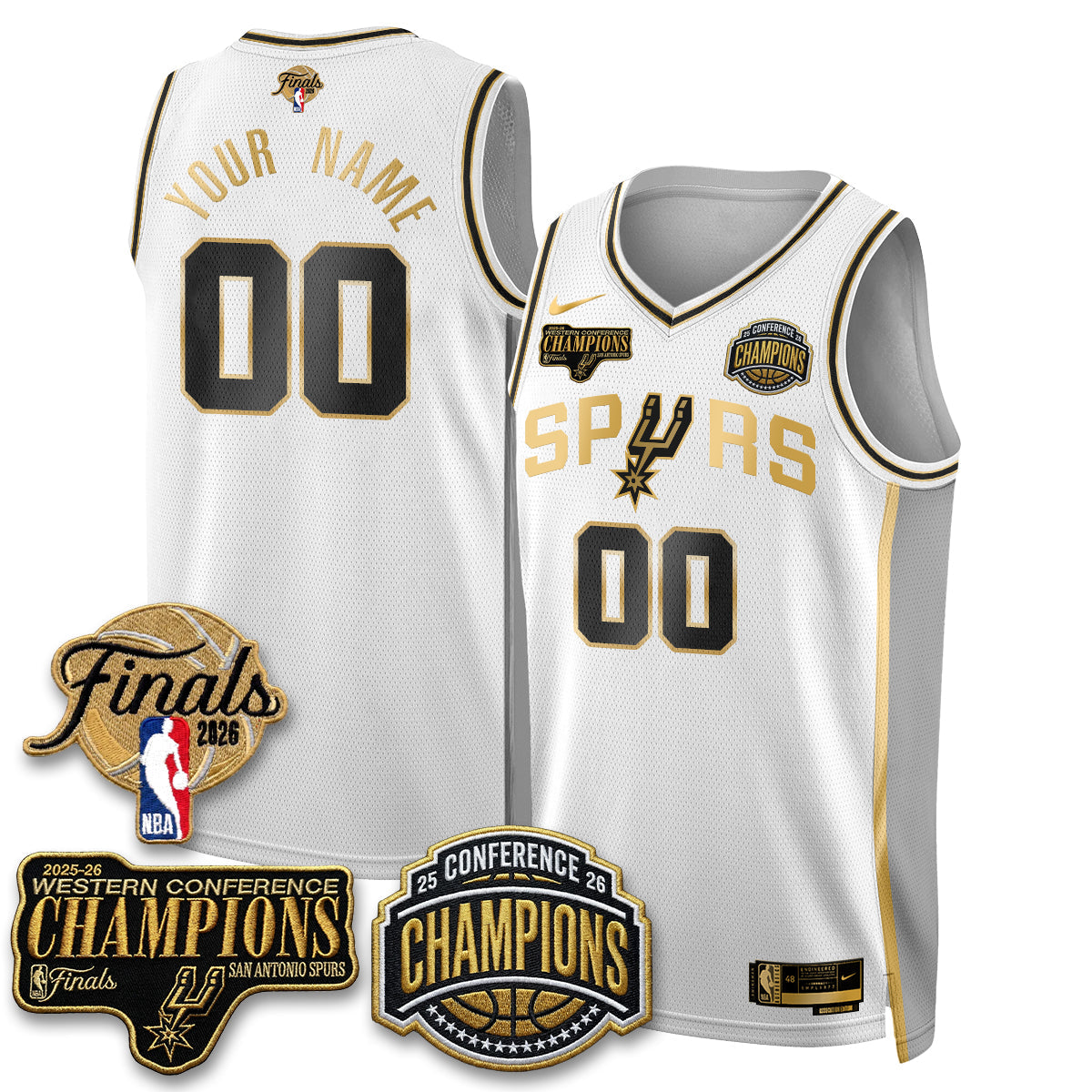 SAS 2026 Basketball  Western Conference Champions Vapor Special Edition Custom Jersey - Stitched