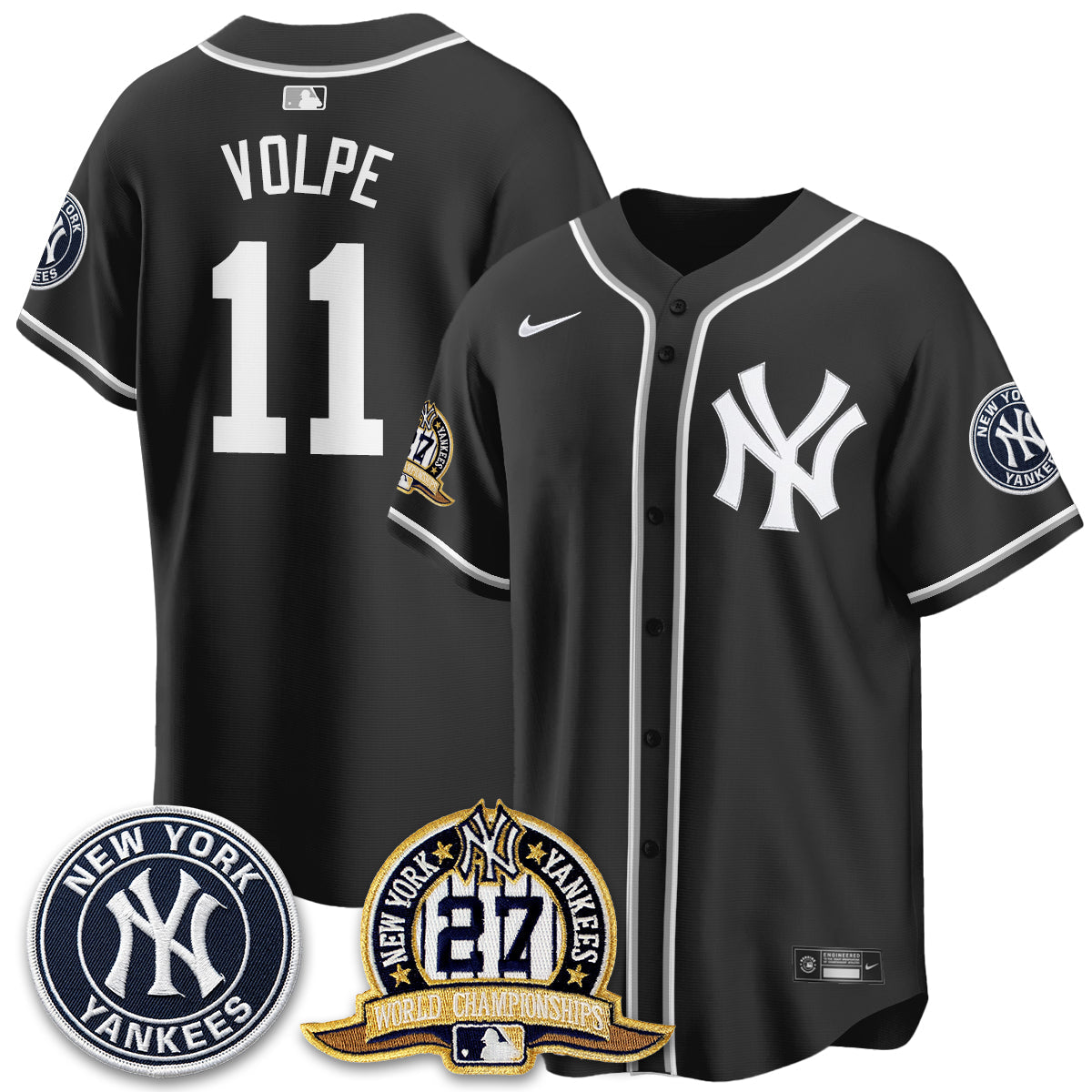 NYY 2026 Black Out Style Vapor Limited Jersey - Stitched