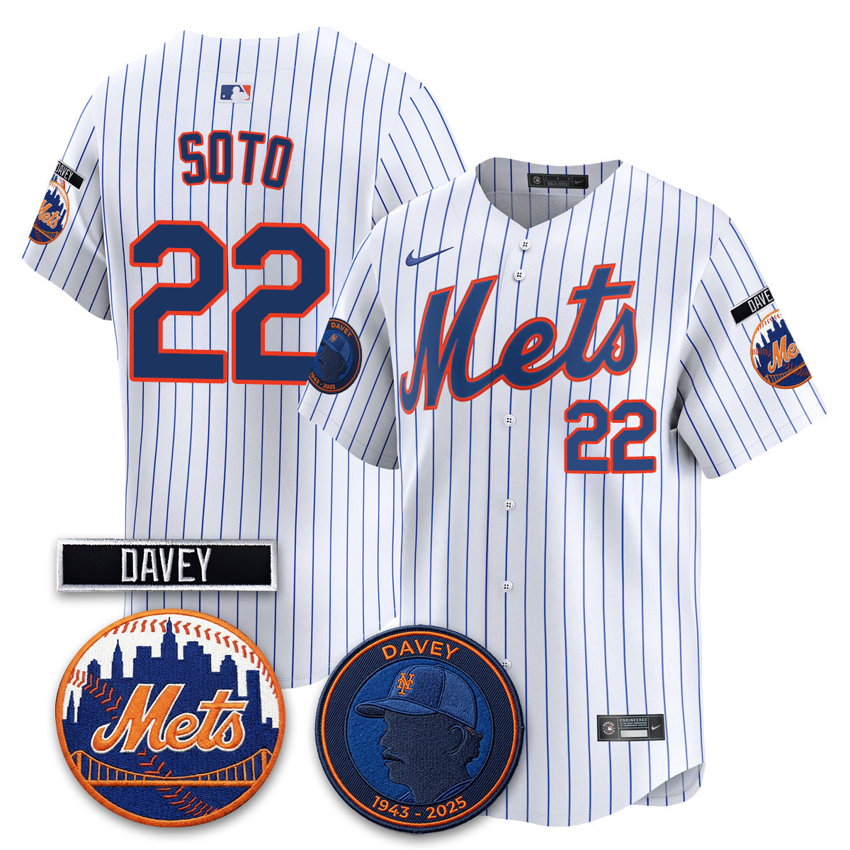 NYM 2026 Davey Johnson In Memoriam Vapor Limited Jersey - Stitched