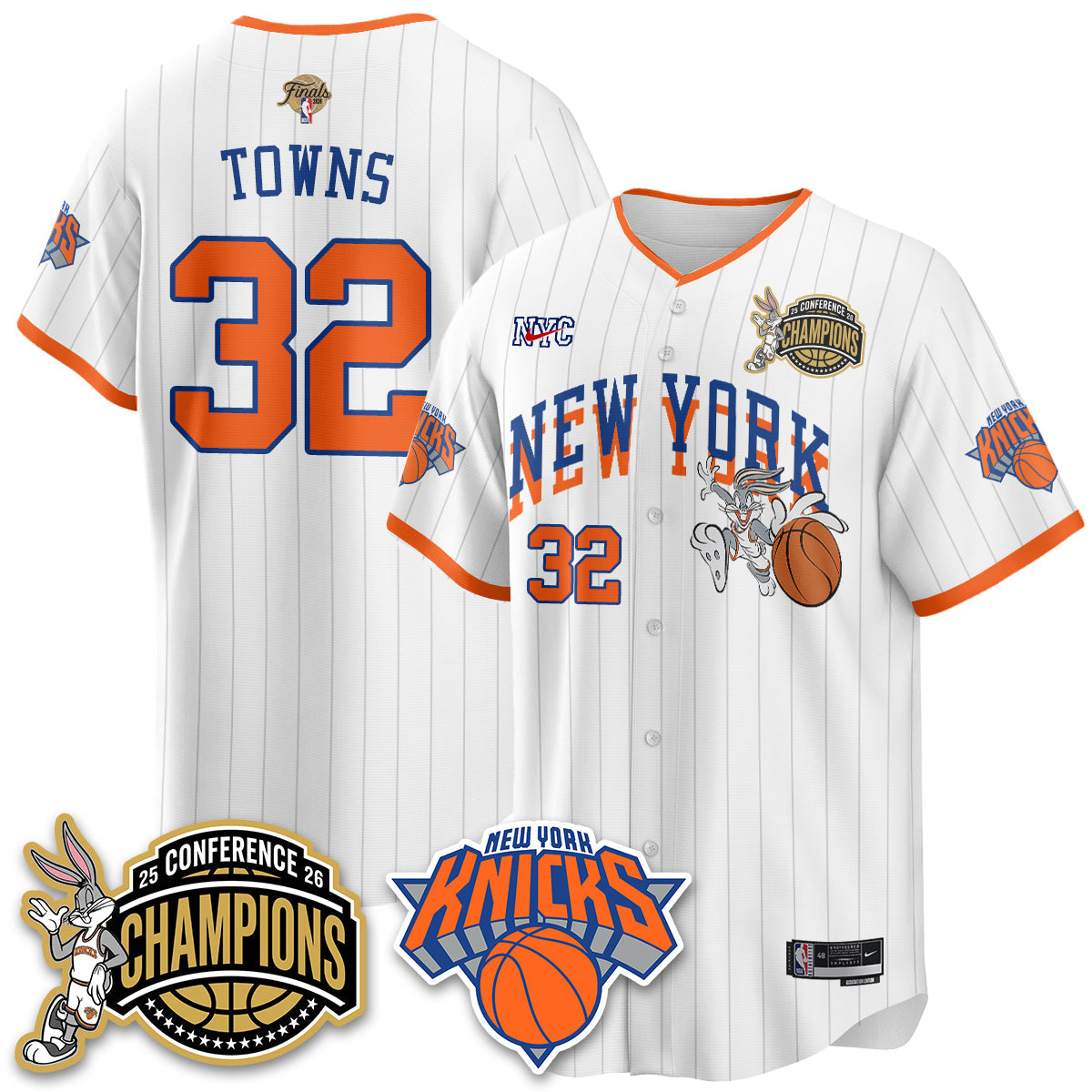 NYK 2026 Basketball  Finals x Bunny Vapor Jersey V2- Stitched