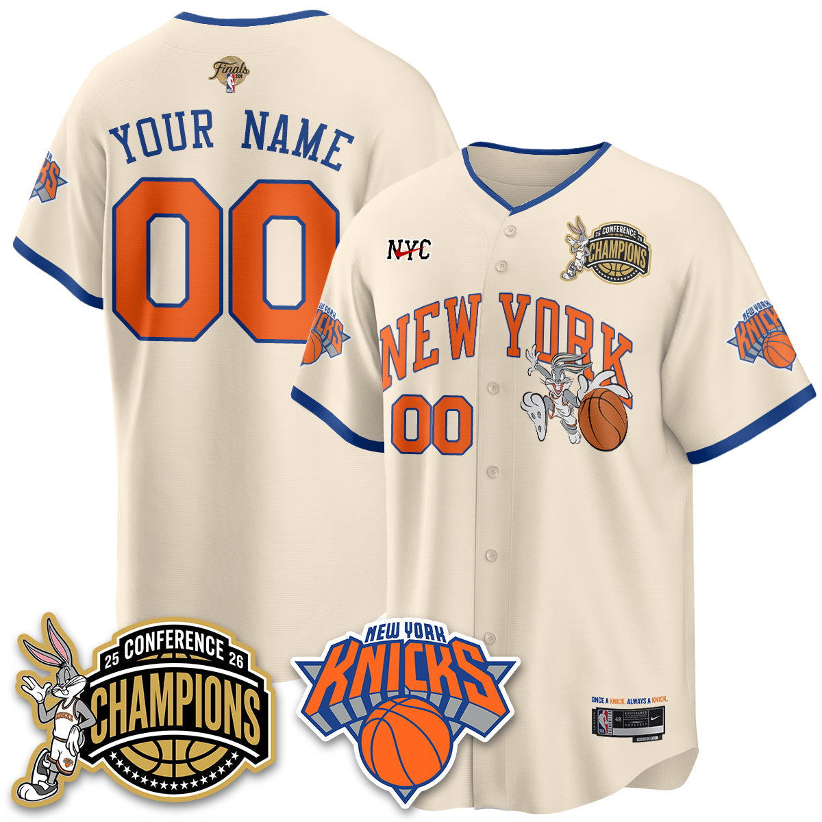 NYK 2026 Basketball  Finals x Bunny Vapor Custom Jersey V2- Stitched