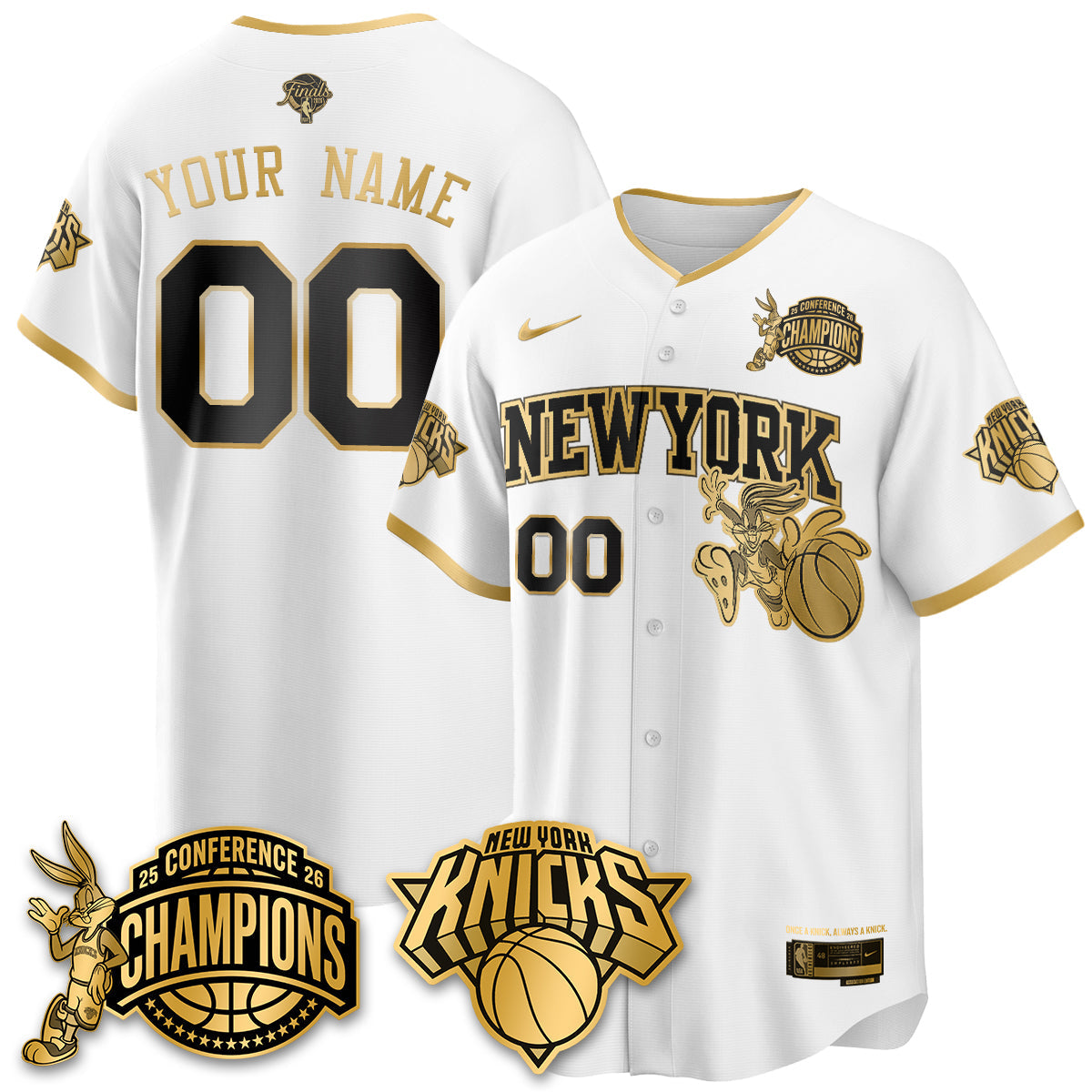 NYK 2026 Basketball  Finals x Bunny Vapor Custom Jersey V2- Stitched