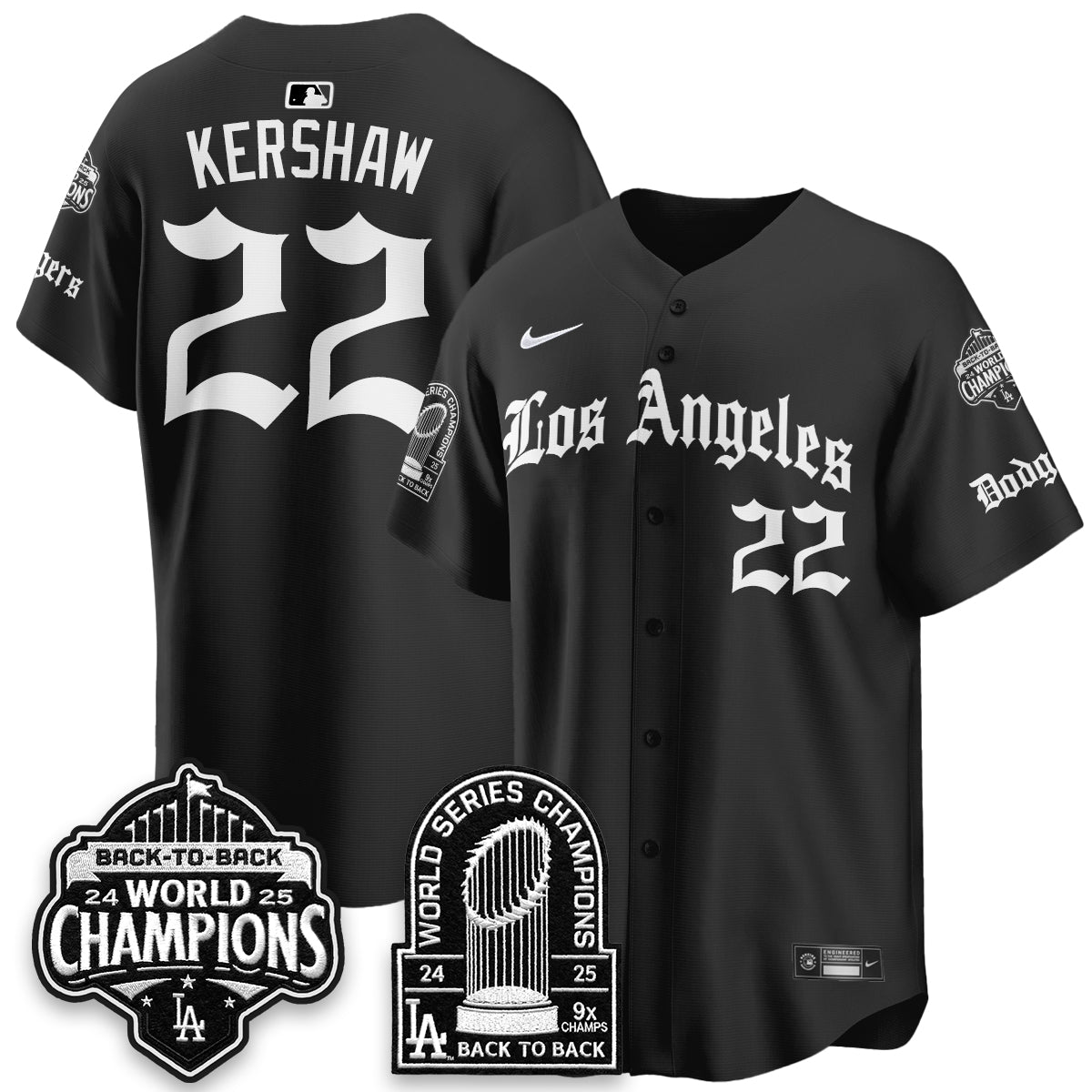 LAD WS Champions Back 2 Back Patch Vapor Premier Limited Gothic Edition Jersey - Stitched