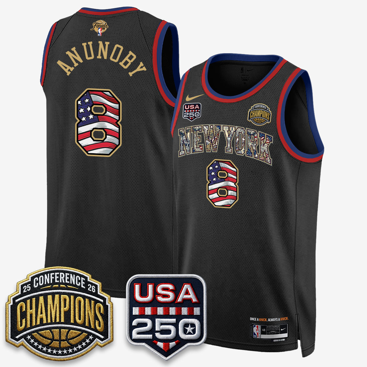 NYK 2026 Basketball  Eastern Conference Champions x Fourth of July Vapor Jersey - Stitched