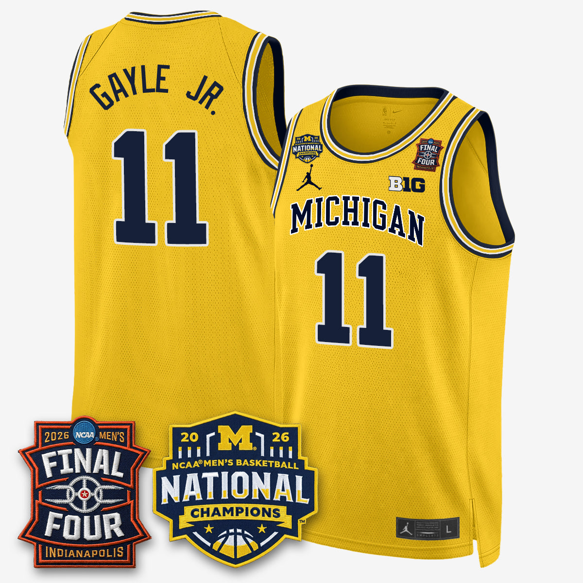 MICH 2026 NCAA Men's Basketball Champions Limited Jersey - Stitched
