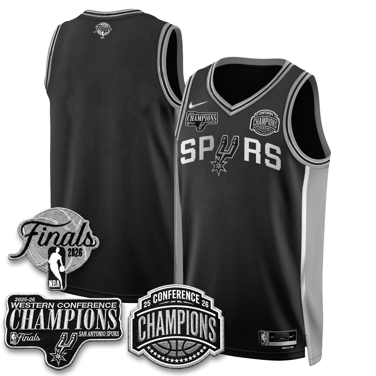 SAS 2026 Basketball  Western Conference Champions Vapor Special Edition Jersey - Stitched