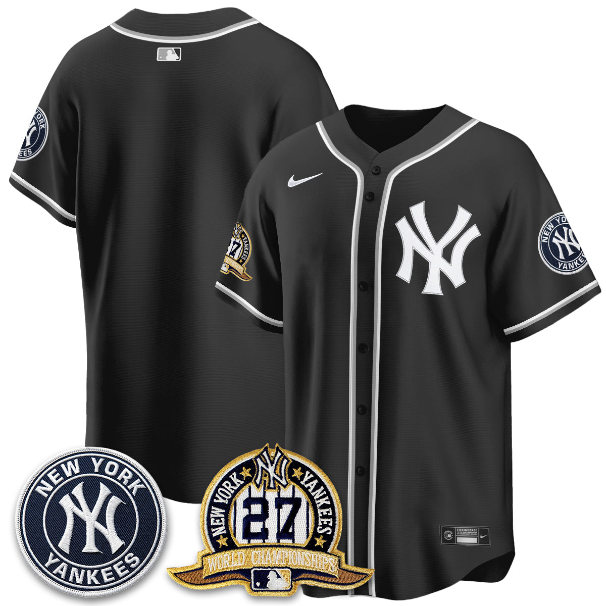 NYY 2026 Black Out Style Vapor Limited Jersey - Stitched