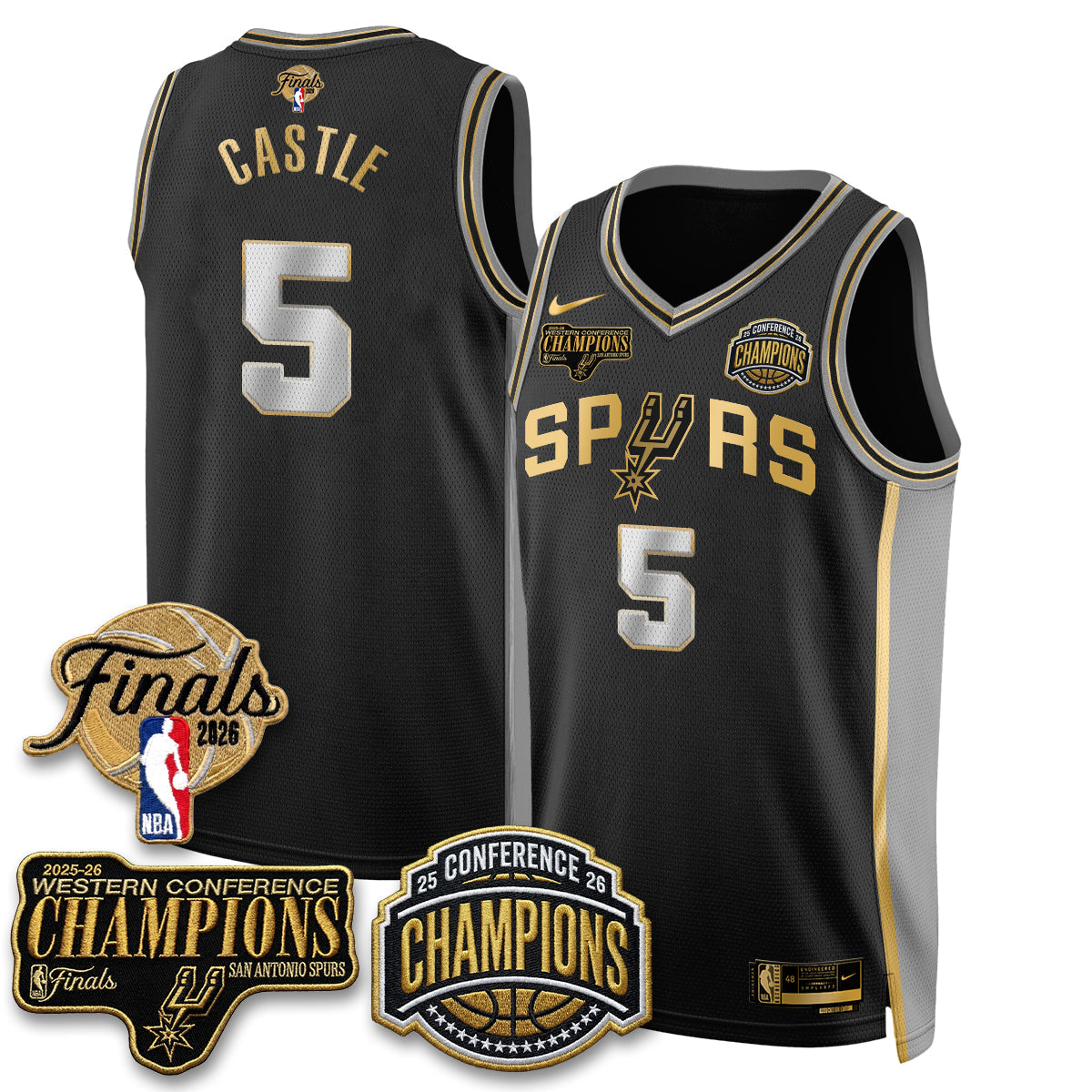 SAS 2026 Basketball  Western Conference Champions Vapor Special Edition Jersey - Stitched