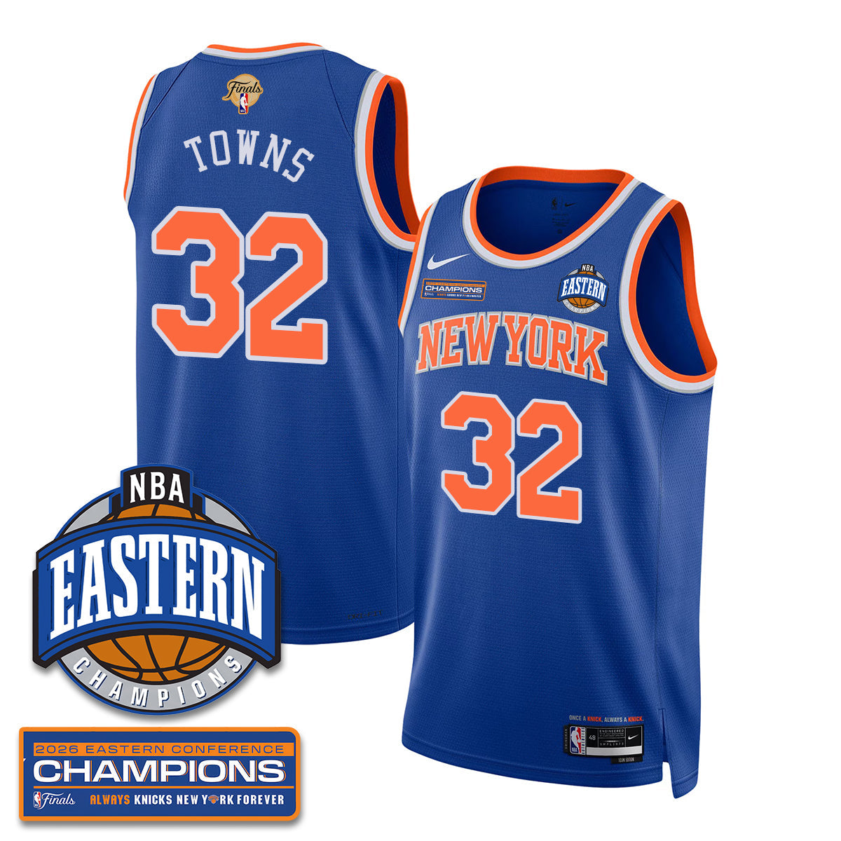 NYK 2026 Basketball  Eastern Conference Champions Vapor Jersey - Stitched