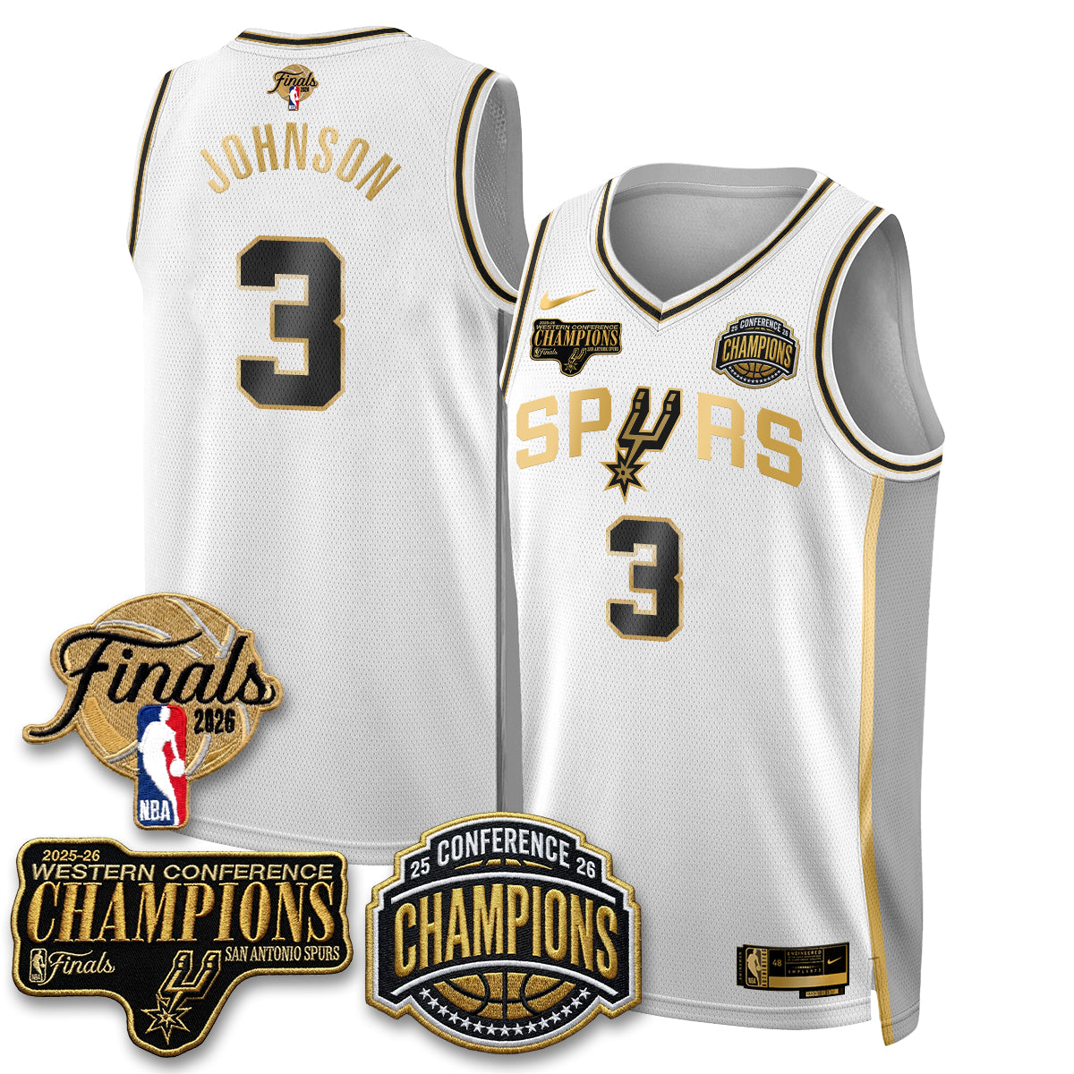 SAS 2026 Basketball  Western Conference Champions Vapor Special Edition Jersey - Stitched