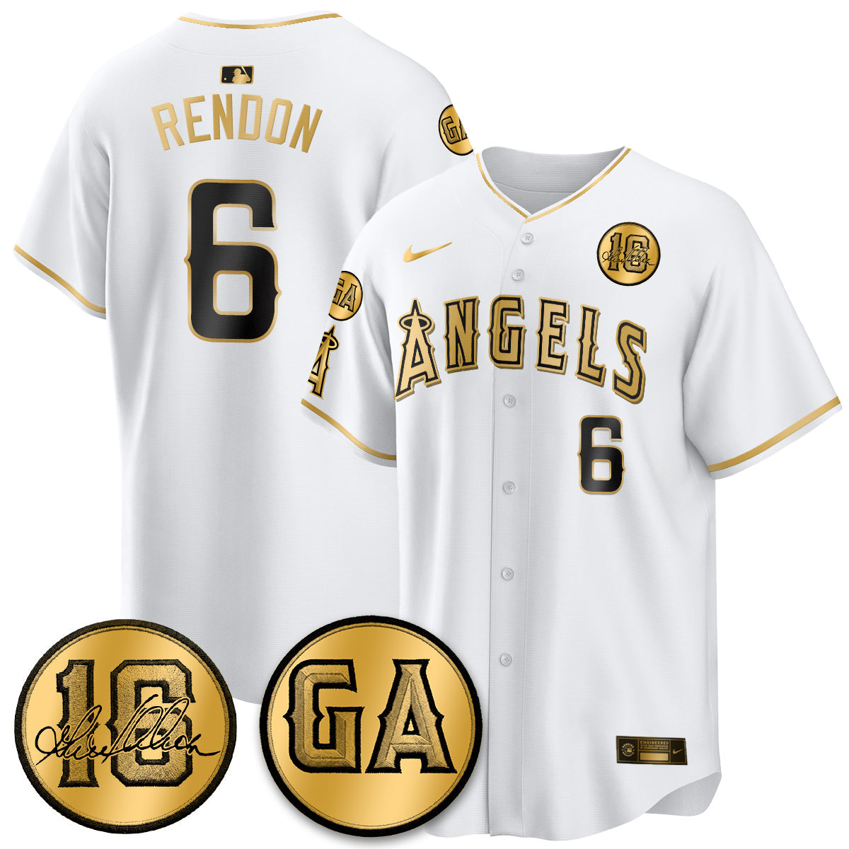 LAA Garret Anderson Tribute Patch Vapor Jersey - Stitched V2
