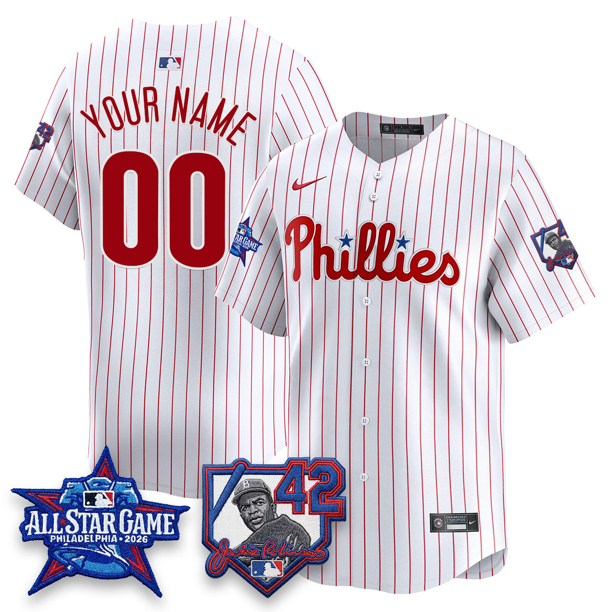 PHI 2026 Jackie Robinson New Era - All Star Game Vapor Limited Custom Jersey - Stitched