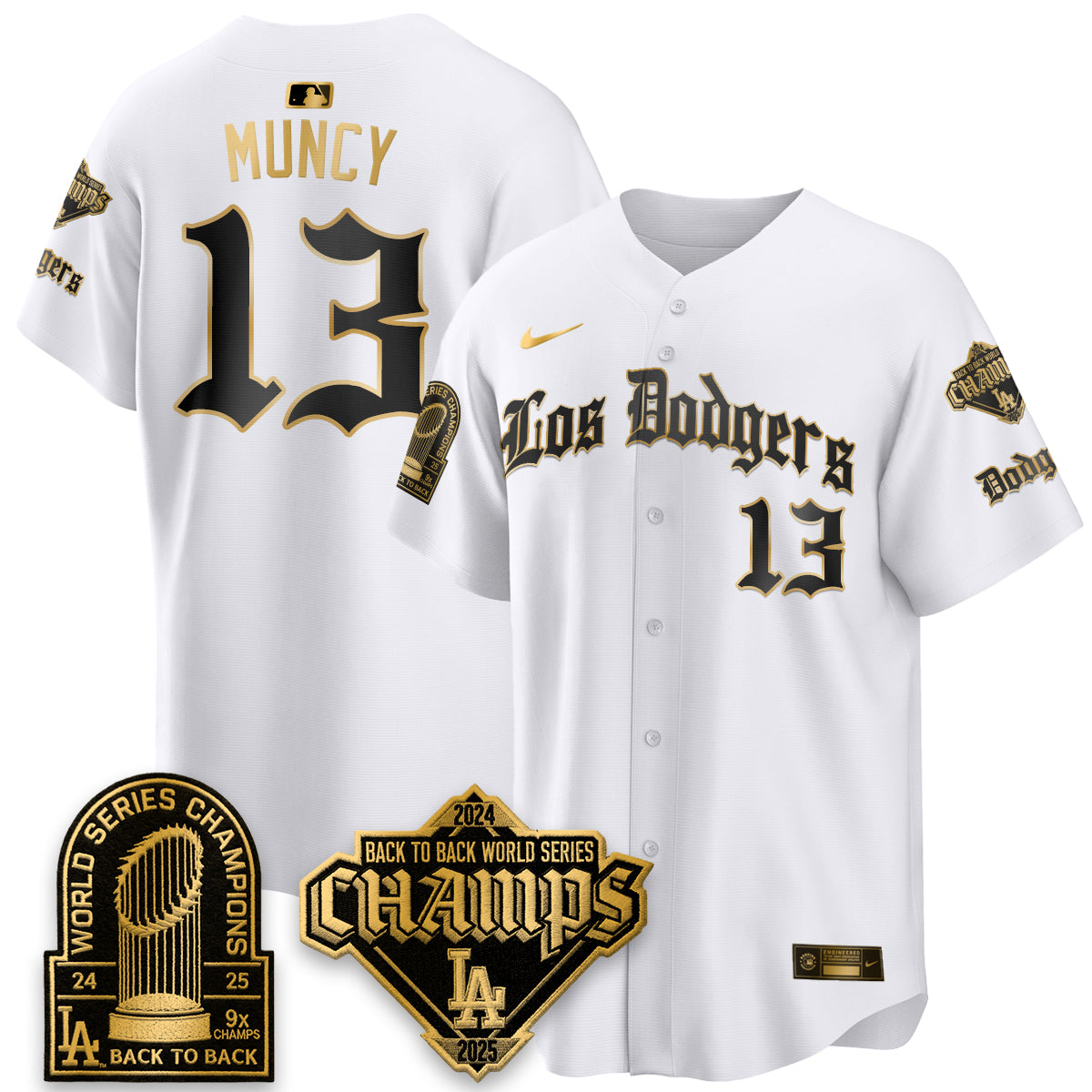LAD World Series Champions B2B Patch Vapor Premier Limited Gothic Edition Jersey - Stitched