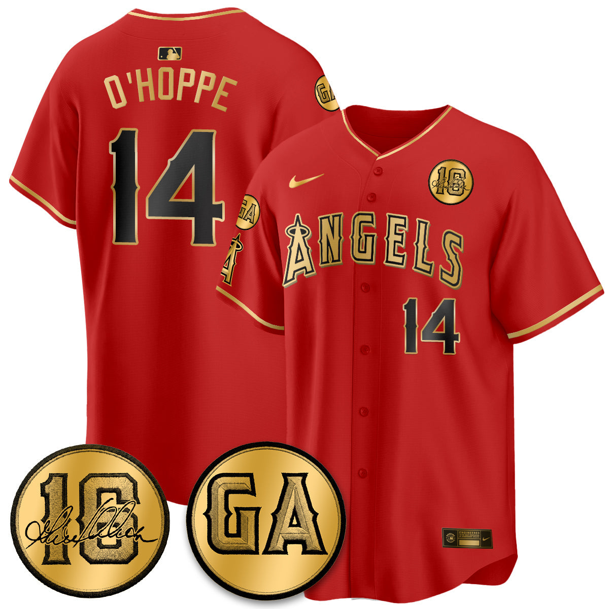 LAA Garret Anderson Tribute Patch Vapor Jersey - Stitched V2
