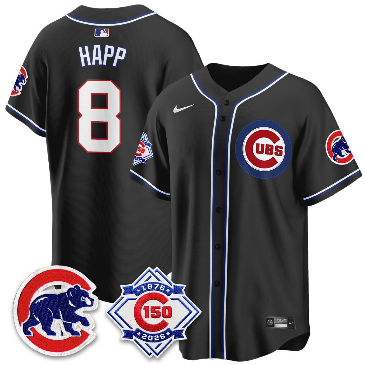 CHC 150th Anniversary Black Out Style Vapor Premier Limited Jersey - Stitched