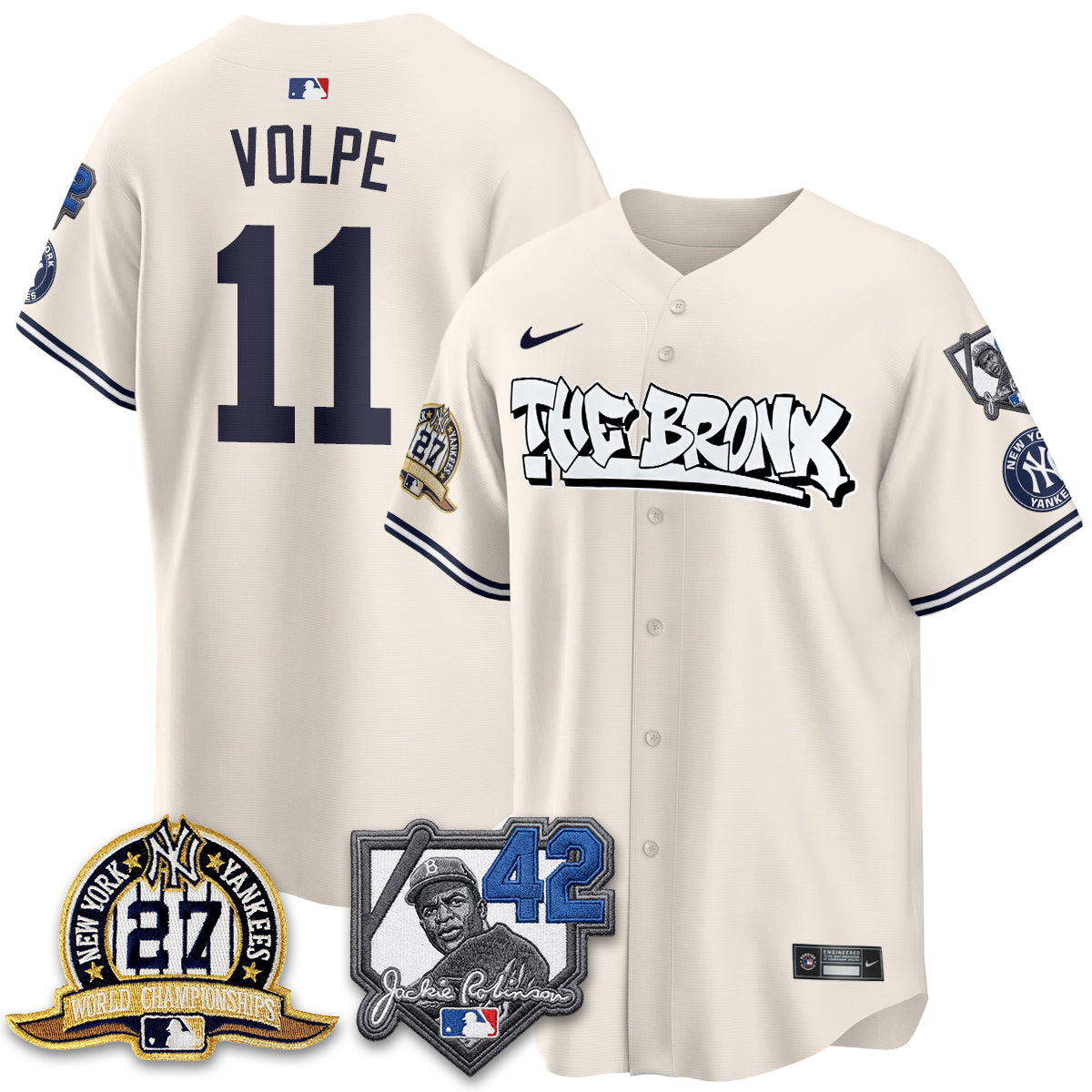 NYY The Bronx 2026 Jackie Robinson Day Vapor Limited Jersey - Stitched