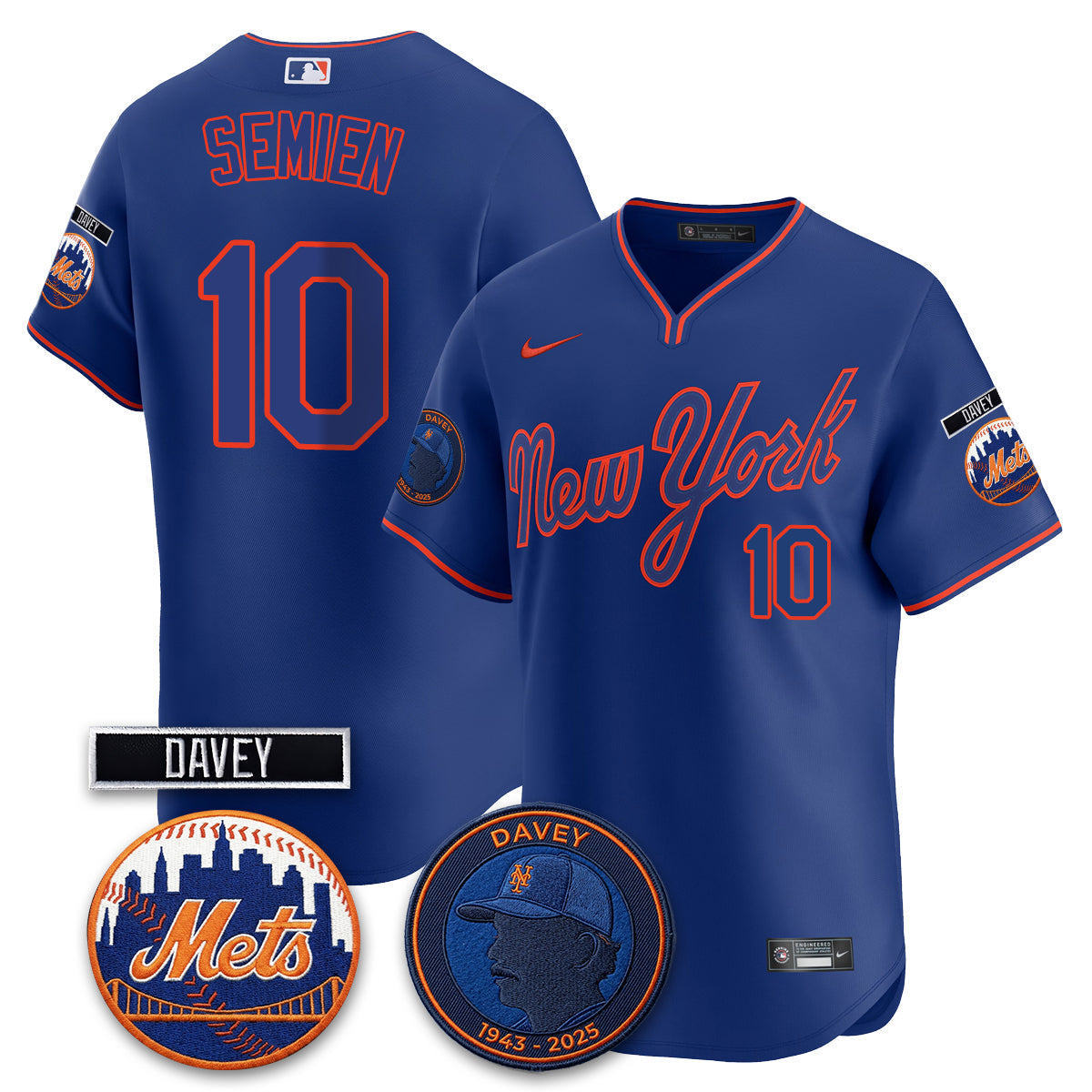 NYM 2026 Davey Johnson In Memoriam Vapor Limited Jersey - Stitched