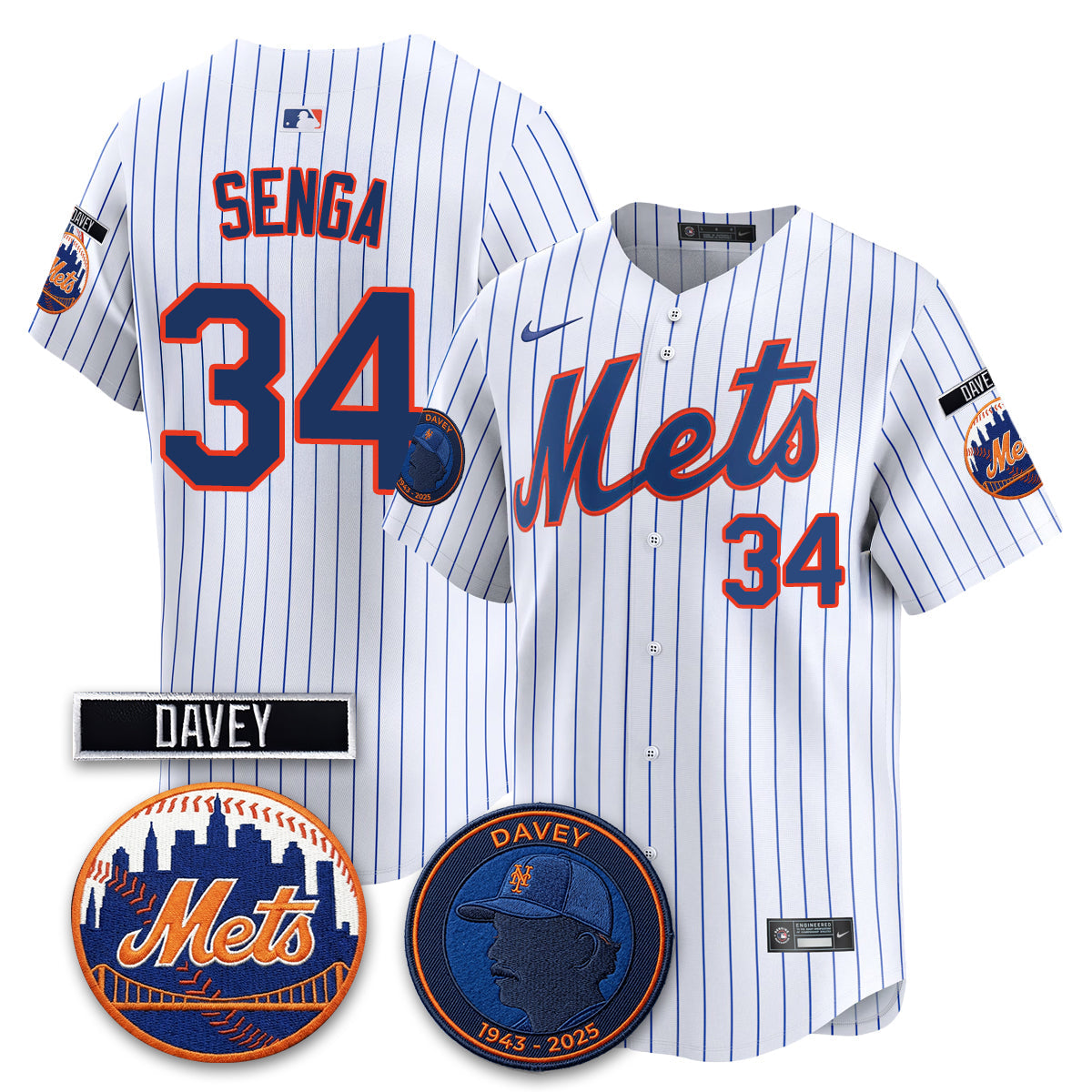 NYM 2026 Davey Johnson In Memoriam Vapor Limited Jersey - Stitched