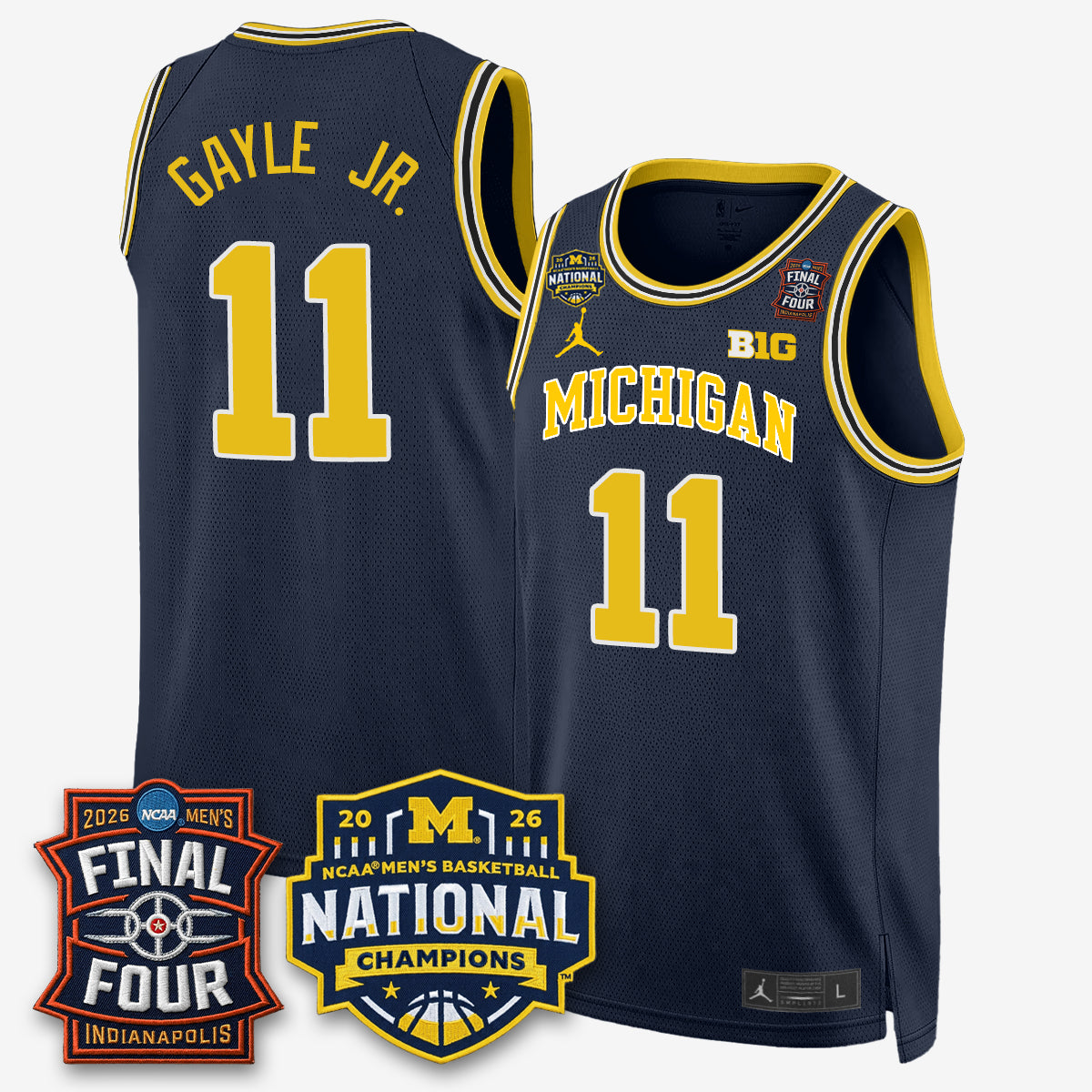 MICH 2026 NCAA Men's Basketball Champions Limited Jersey - Stitched