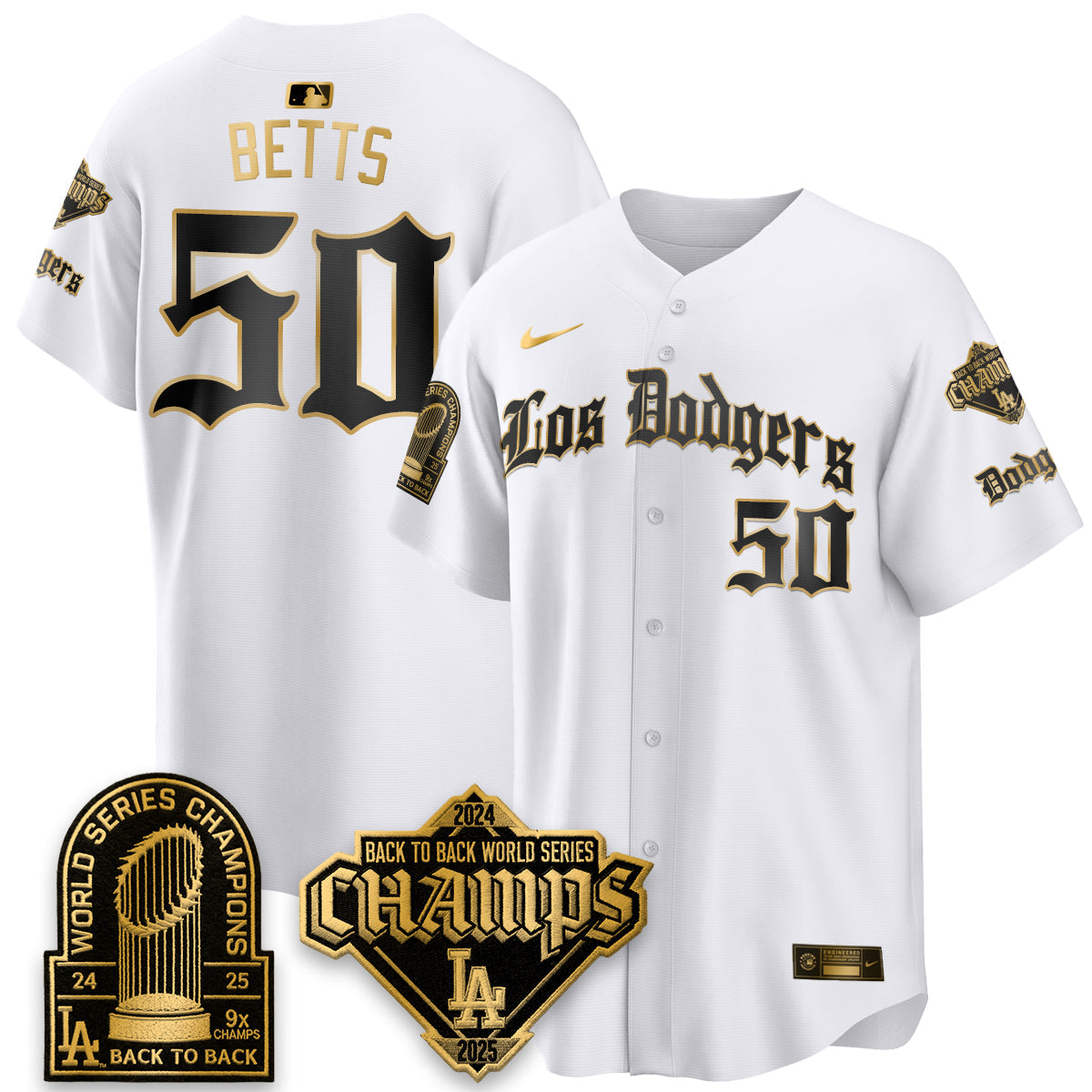 LAD World Series Champions B2B Patch Vapor Premier Limited Gothic Edition Jersey - Stitched
