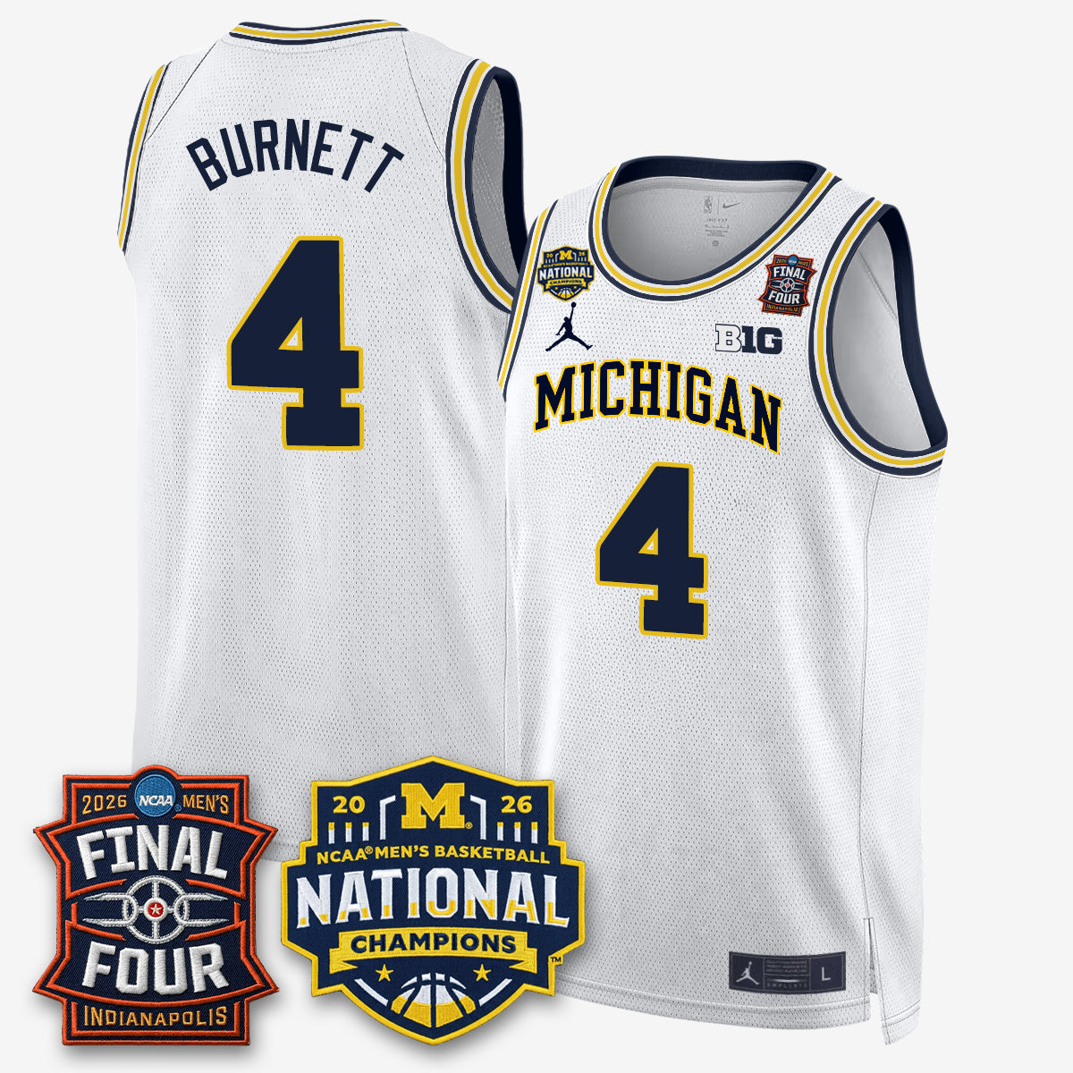 MICH 2026 NCAA Men's Basketball Champions Limited Jersey - Stitched
