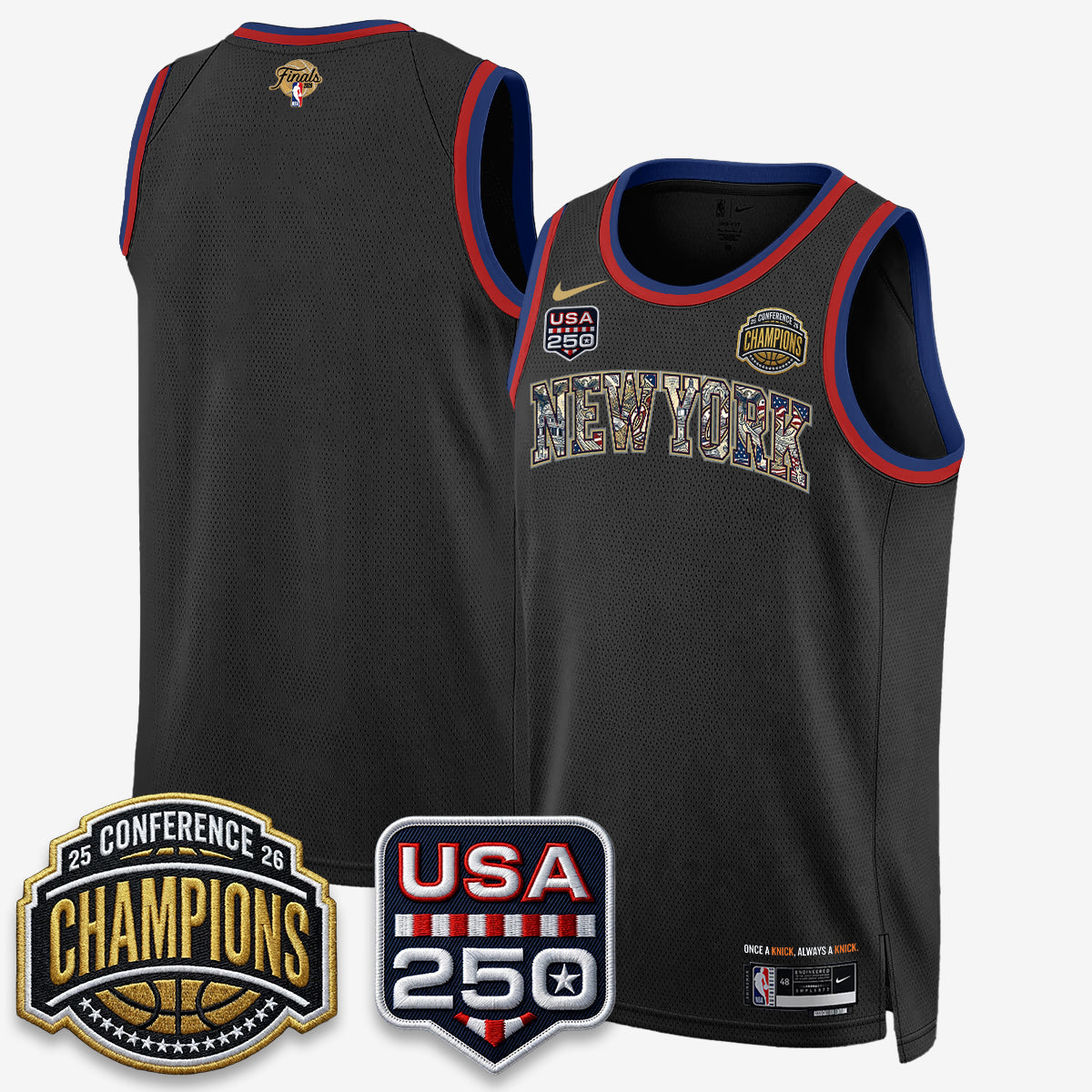 NYK 2026 Basketball  Eastern Conference Champions x Fourth of July Vapor Jersey - Stitched