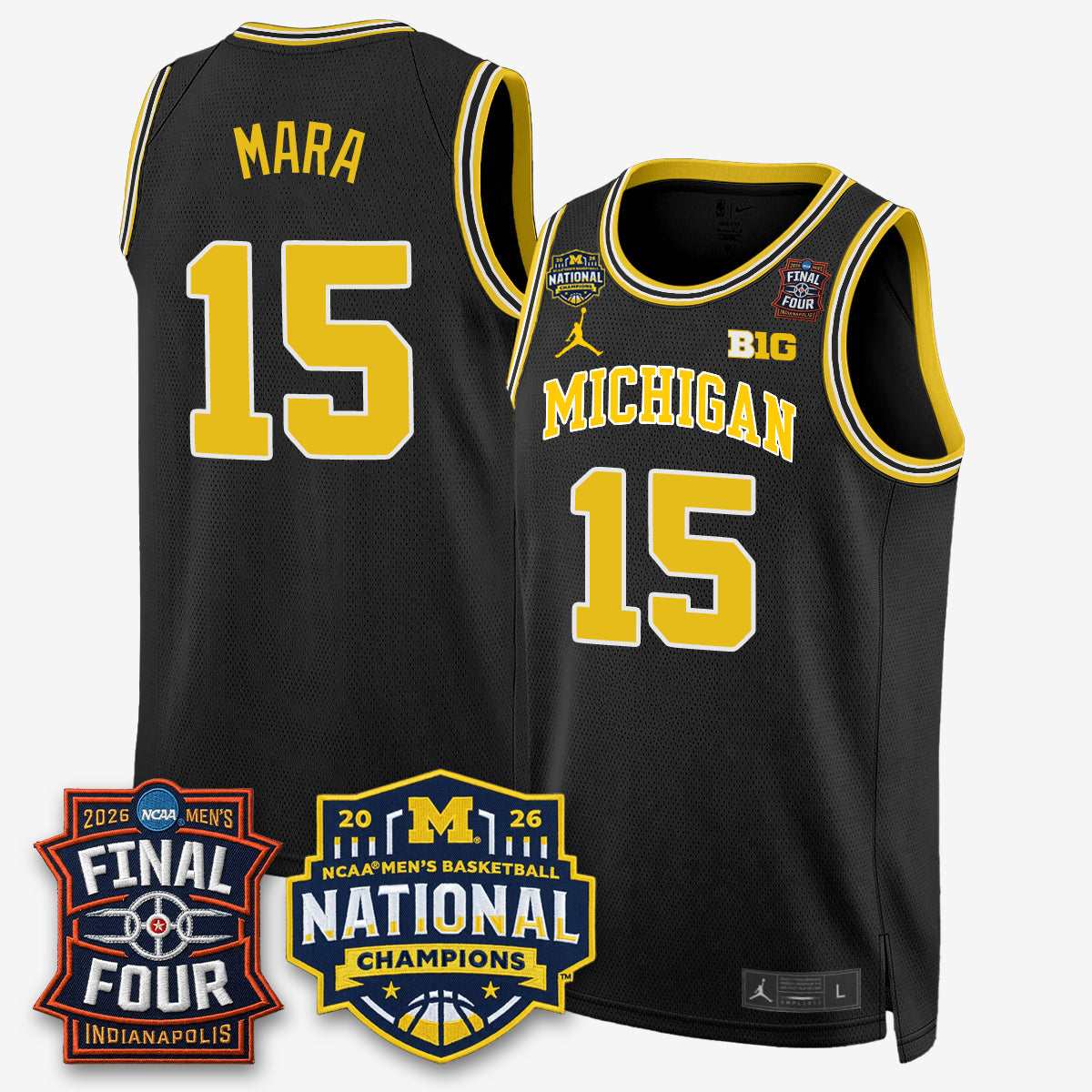 MICH 2026 NCAA Men's Basketball Champions Limited Jersey - Stitched