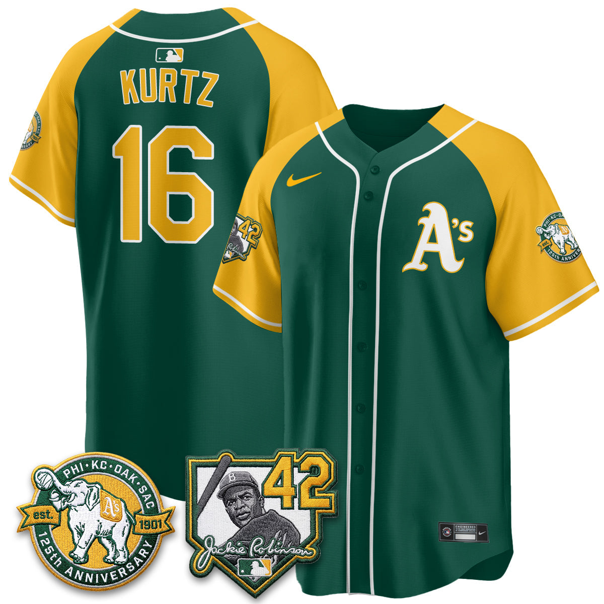 OAK 2026 Jackie Robinson Day - Celebrating 125 Years Limited Vapor Jersey - Stitched