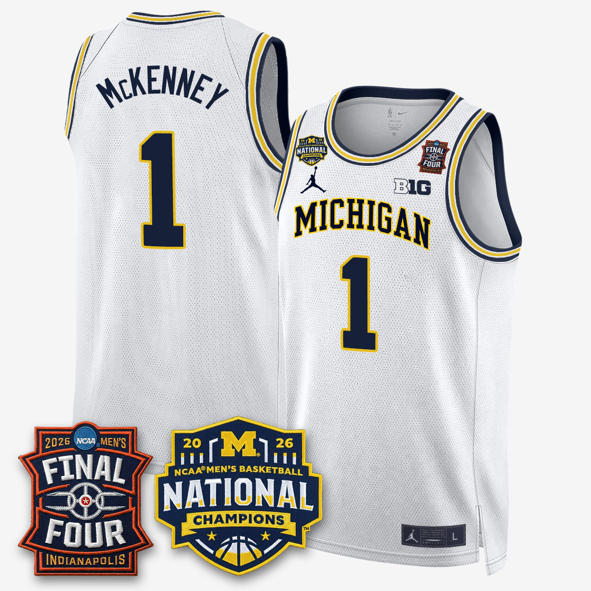 MICH 2026 NCAA Men's Basketball Champions Limited Jersey - Stitched
