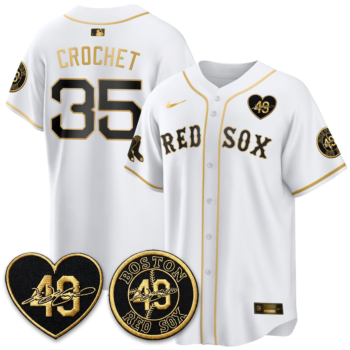BOS Tim Wakefield Memorial Patch Vaper Premier Limited Jersey - Stitched