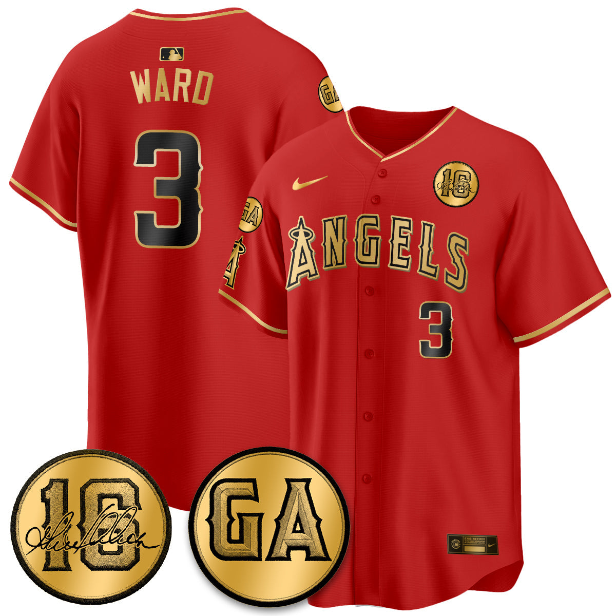 LAA Garret Anderson Tribute Patch Vapor Jersey - Stitched V2