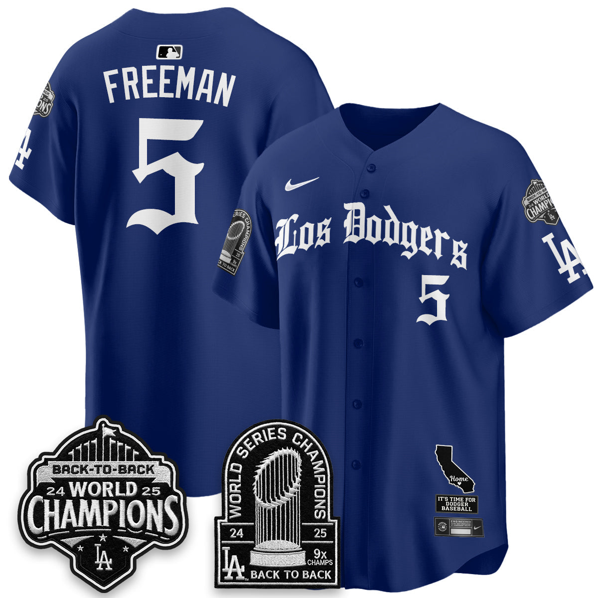 LAD World Series Champions Vapor Premier Limited Gothic Edition Jersey - Stitched