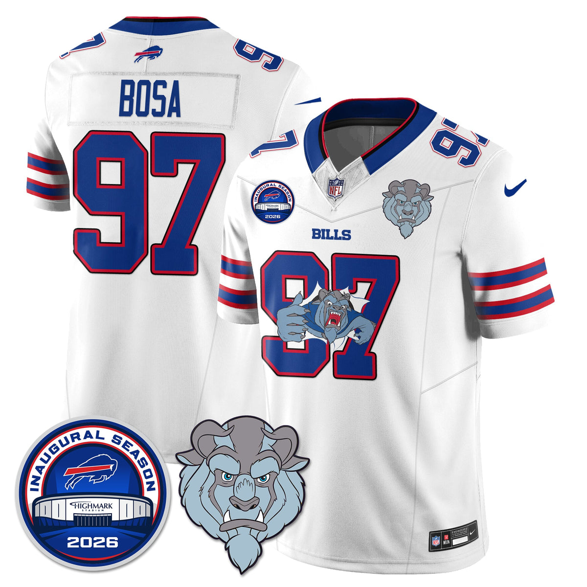 BUF x Hairy Blue Beast Edition Vapor Jersey - Stitched