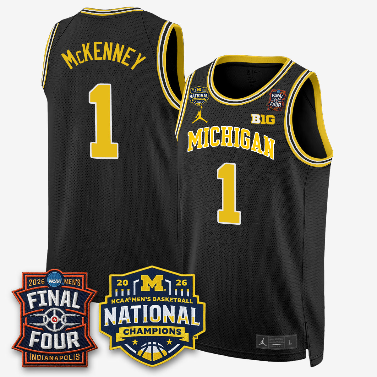 MICH 2026 NCAA Men's Basketball Champions Limited Jersey - Stitched