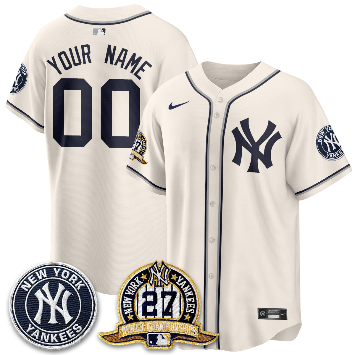 NYY 2026 Black Out Style Vapor Limited Custom Jersey - Stitched