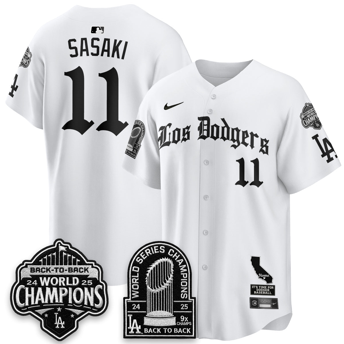 LAD World Series Champions Vapor Premier Limited Gothic Edition Jersey - Stitched