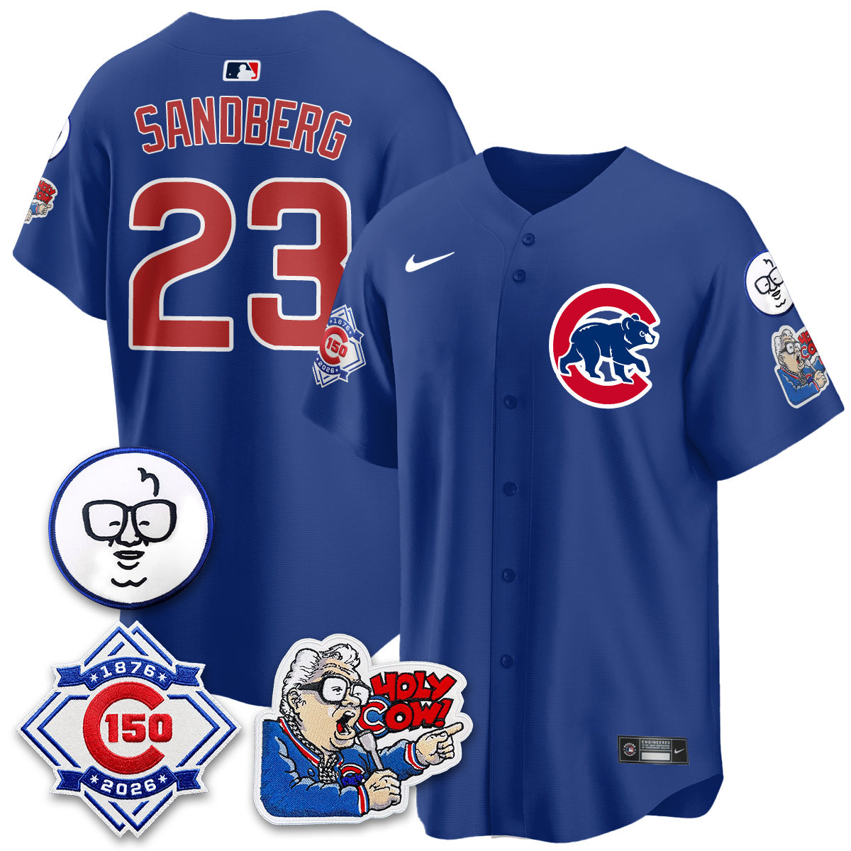 CHC 150th Anniversary Harry Caray Holy Cow Vapor Premier Limited Jersey - Stitched V2
