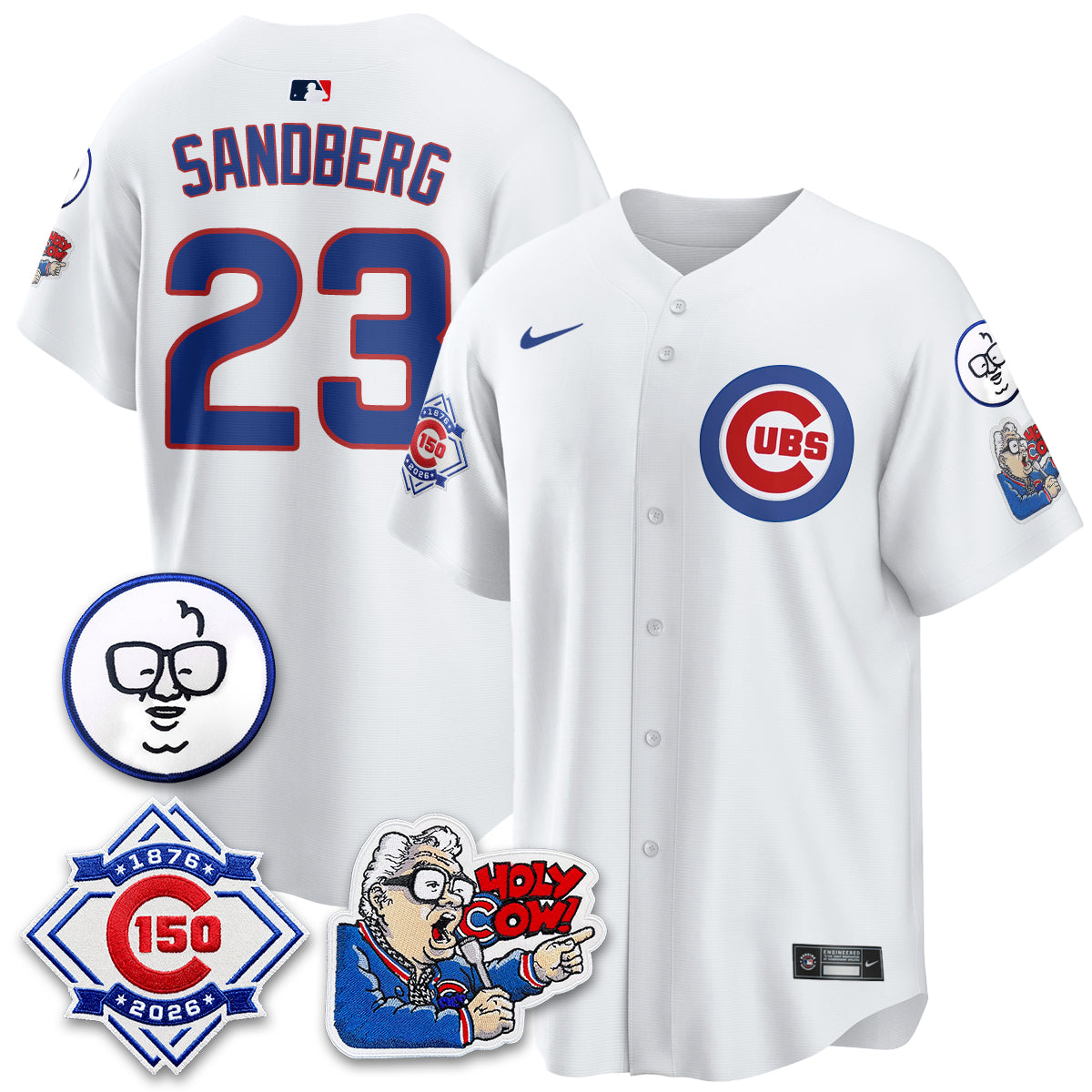 CHC 150th Anniversary Harry Caray Holy Cow Vapor Premier Limited Jersey - Stitched V2