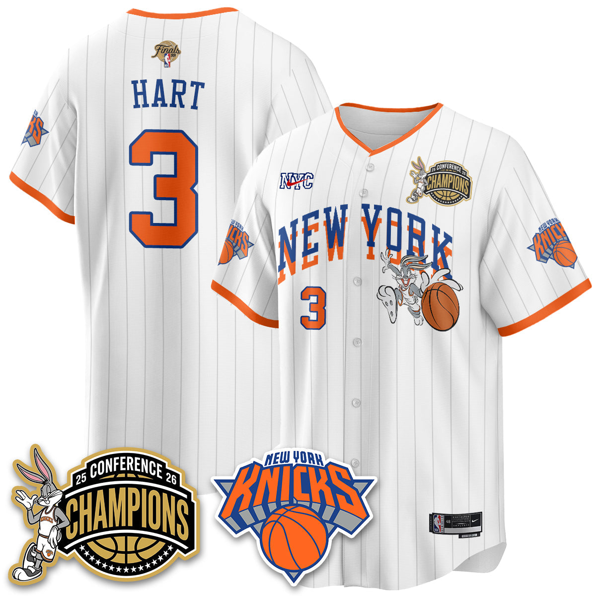 NYK 2026 Basketball  Finals x Bunny Vapor Jersey V2- Stitched